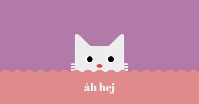 Åh, hej red cute,simple,cat,neutral,bright,fun