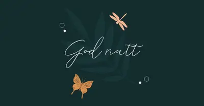 En enkel god natt blue whimsical,bohemian,graphic,simple,motif,handwriting,illustration,