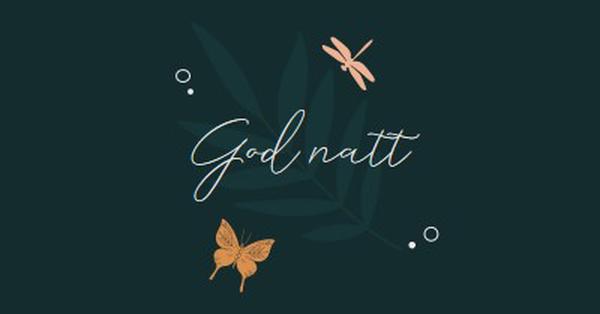 En enkel god natt blue whimsical,bohemian,graphic,simple,motif,handwriting,illustration,