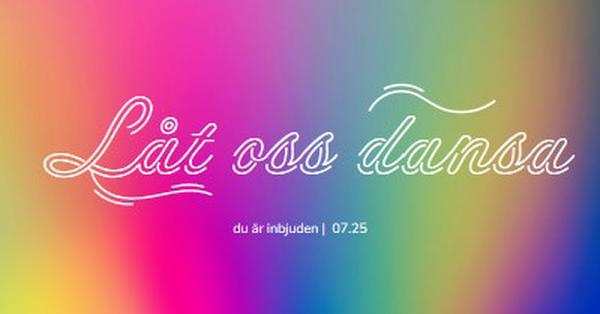 Låt oss dansa, du är inbjuden pink bold,bright,typographic