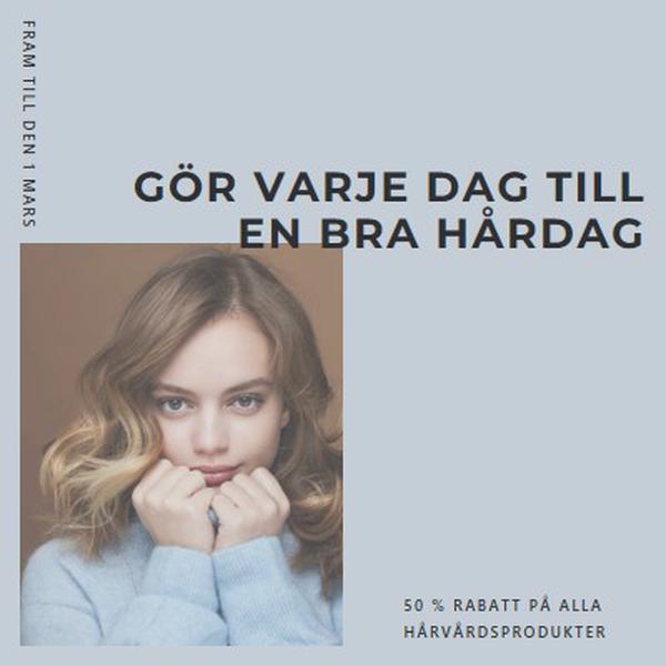 Bra hårdag blue modern-simple