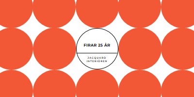 Firar 25 år orange modern-geometric-&-linear