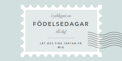 Underbar födelsedag blue modern-simple