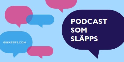 Podcasten släpps nu blue modern-color-block