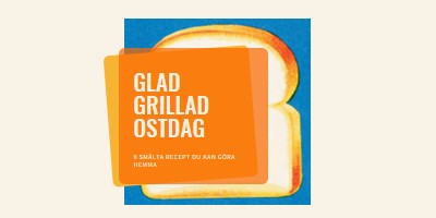 Glad grillad ostdag orange modern-bold