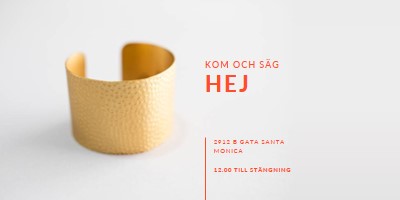 Kom och säg hej white modern-bold