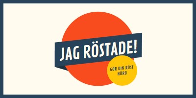 Jag röstade! red vintage-retro