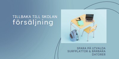 Tillbaka till skolrea blue modern-simple