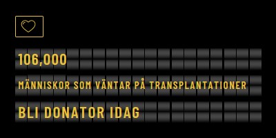 Bli organdonator idag black modern-bold