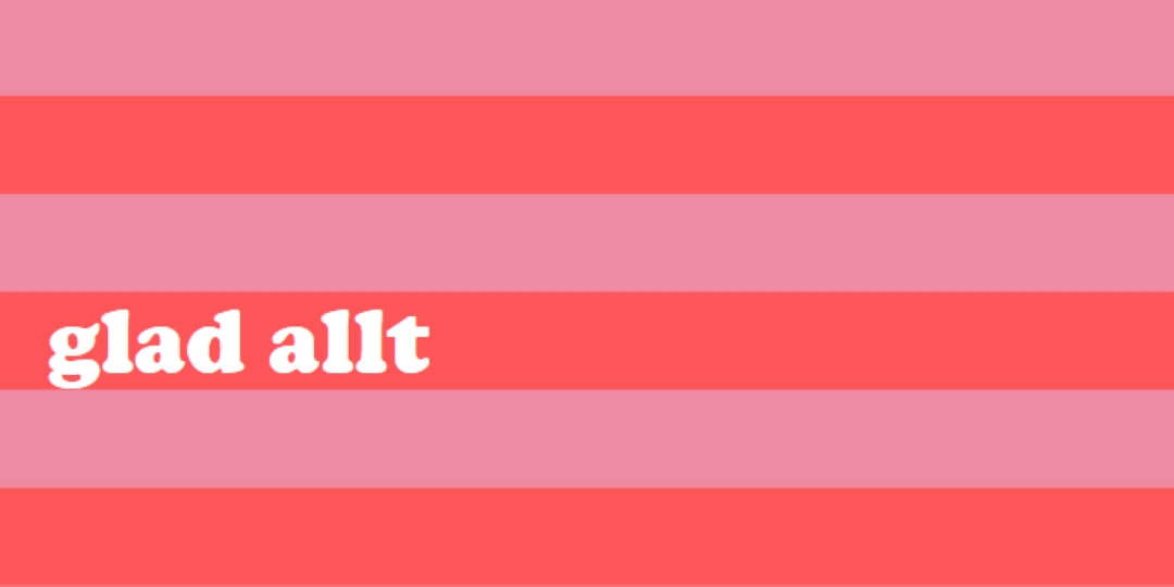 Allt är gott pink modern-bold