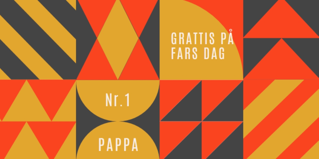 Pappa nummer ett orange modern-geometric-&-linear