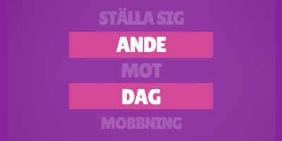 Stå upp mot mobbning purple modern-bold