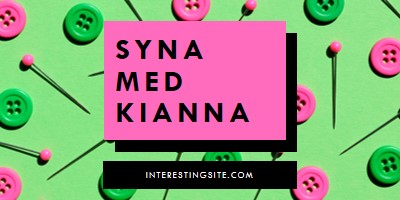 Sy med mig pink modern-bold