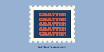 Grattis till våra nya medborgare blue modern-simple
