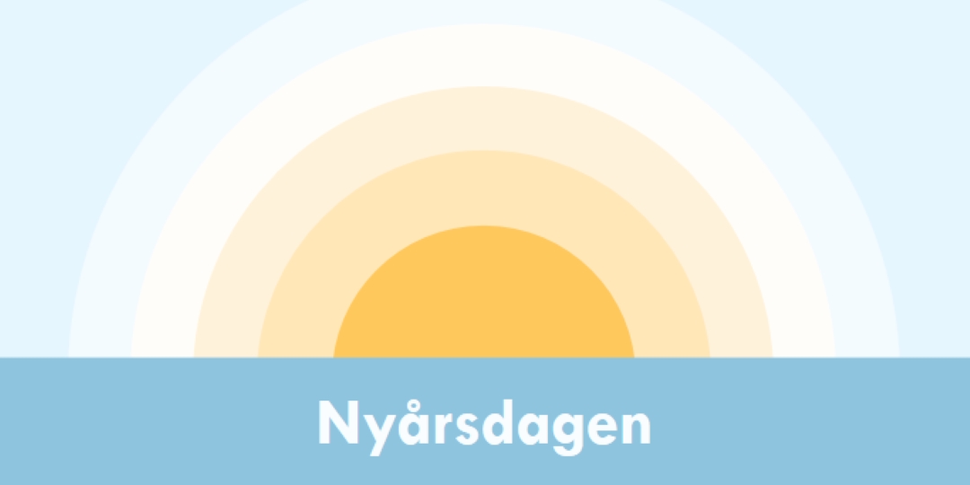 Nyårssol blue modern-simple