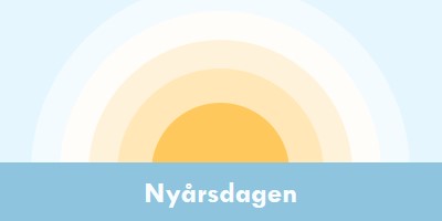 Nyårssol blue modern-simple