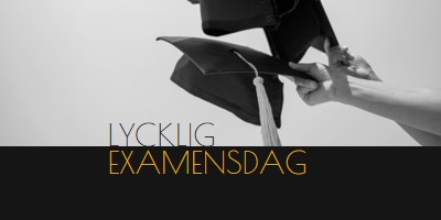 Glad examensdag black modern-simple