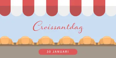 Croissantdag blue whimsical-color-block