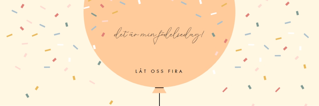 Låt oss fira min födelsedag yellow whimsical-line