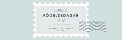 Underbar födelsedag blue modern-simple