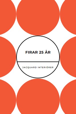 Firar 25 år orange modern-geometric-&-linear