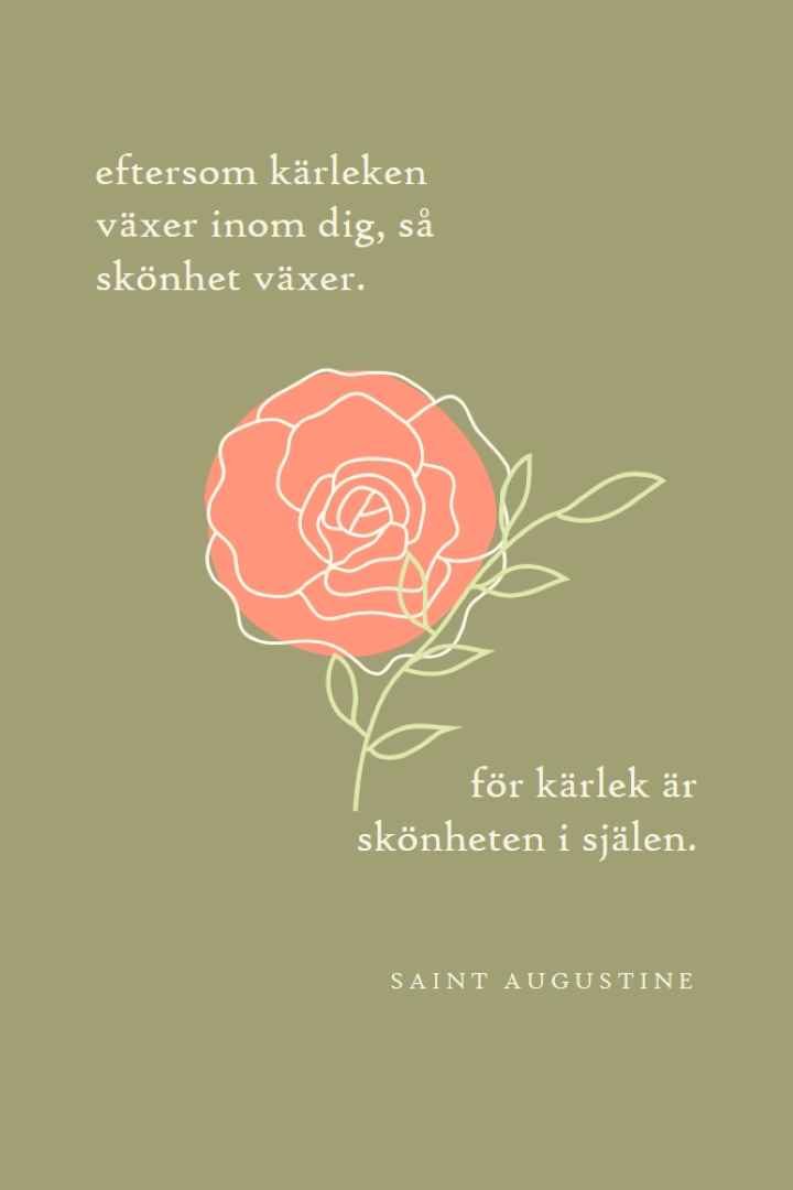 Kärleken växer här green organic-simple