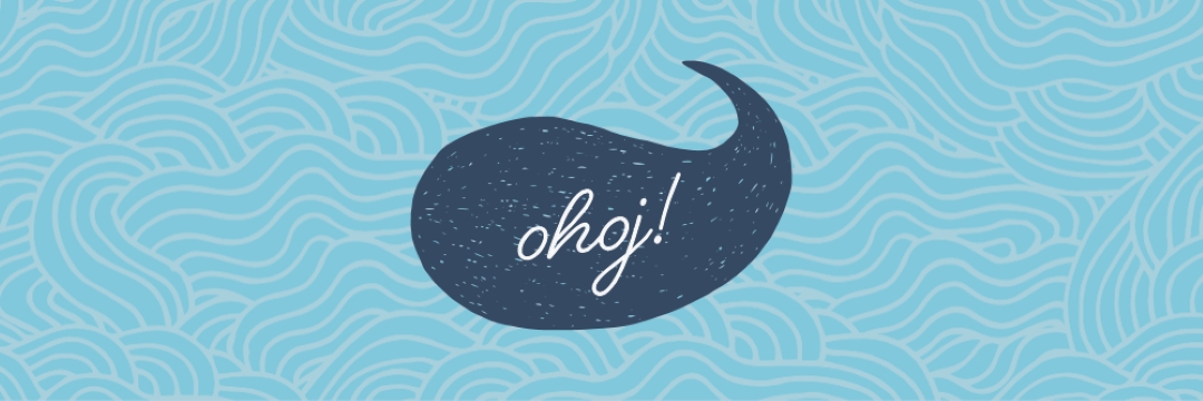 Hej sjöman blue whimsical-line