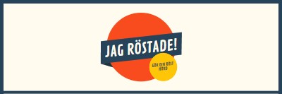 Jag röstade! red vintage-retro