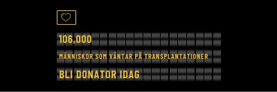 Bli organdonator idag black modern-bold