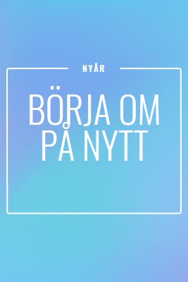 Börja om på nytt blue modern-bold