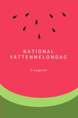 National Watermelon Day pink modern-simple