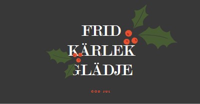 Frid, kärlek, glädje gray modern-simple