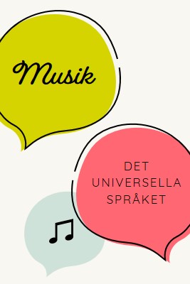 Musikspråk white whimsical-line