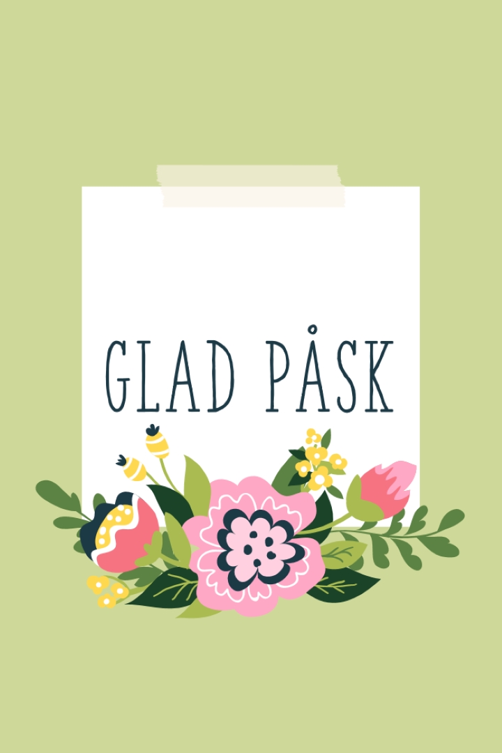 Påskblommor green whimsical-line