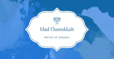 Menorah mirakel blue modern-simple