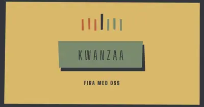 Firar Kwanzaa tillsammans yellow modern-bold