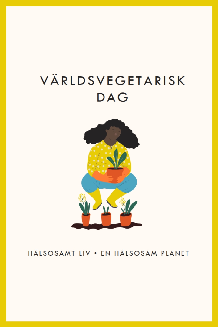Det är världsvegetarisk dag white modern-simple