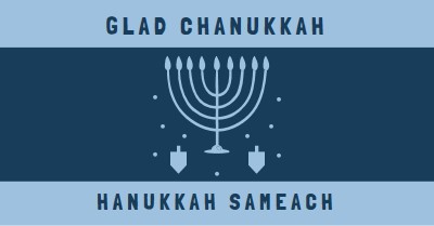 Hanukkahs välsignelser blue modern-simple