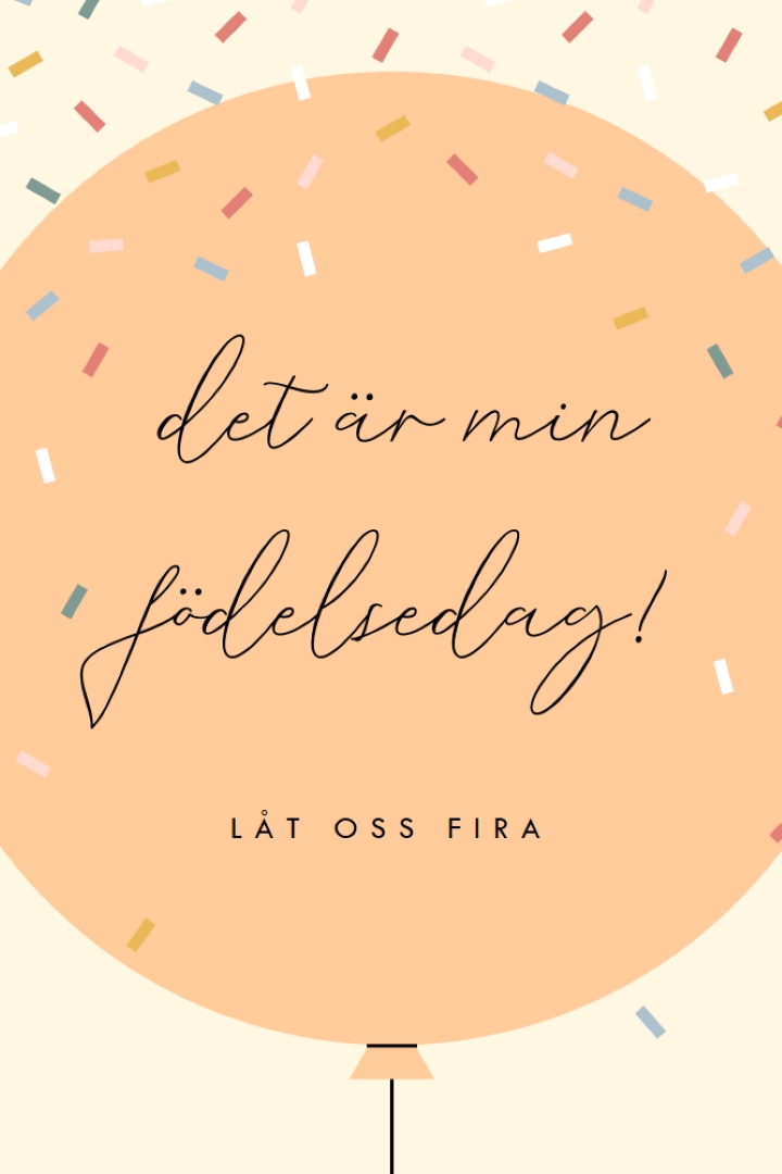 Låt oss fira min födelsedag yellow whimsical-line