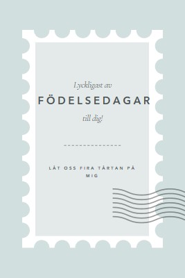 Underbar födelsedag blue modern-simple