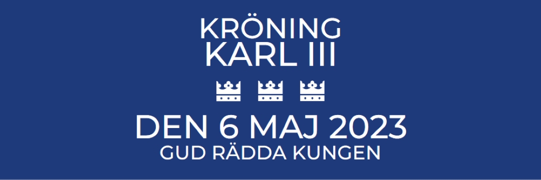 Gud rädda kungen blue modern-bold