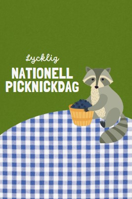 Glad nationell picknickdag green whimsical-color-block