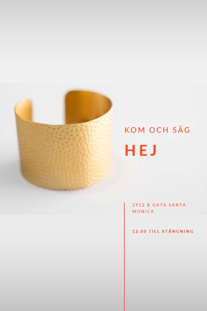 Kom och säg hej white modern-bold