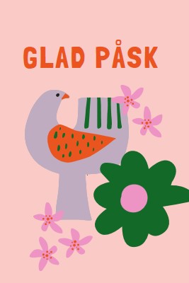 Glad påsk pink whimsical-color-block