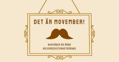 Mustascher för november brown vintage-retro