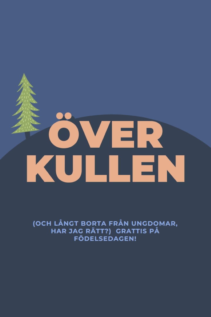Över kullen blue modern-bold