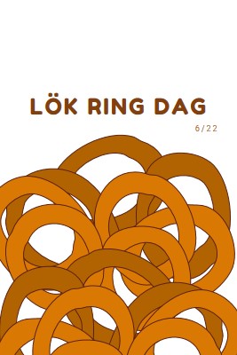 Ringarna vid dussinet orange whimsical-line