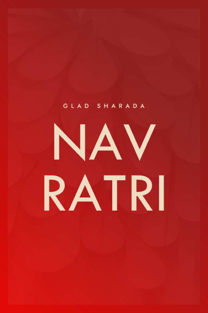 Glad Sharada Navaratri red modern-simple