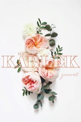 Kärlek generöst white vintage-botanical