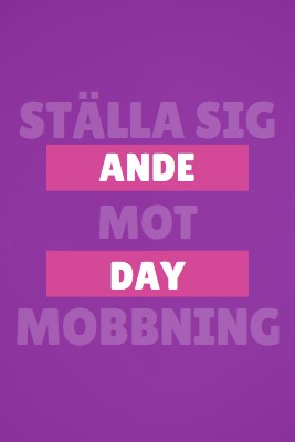 Stå upp mot mobbning purple modern-bold